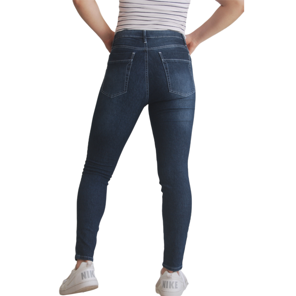 Pantalon Jeans Mujer Talle Alto Azul