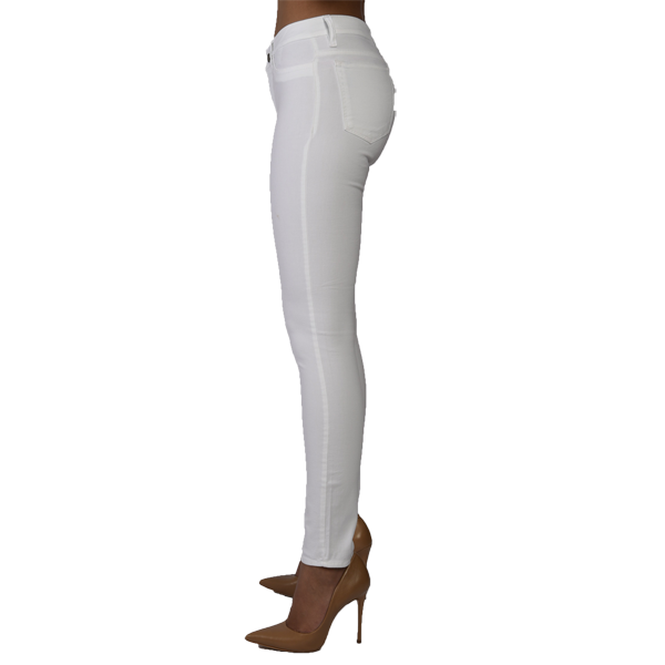 Jeans Skinny Blanco Talle Alto Licrado Cod: 4186