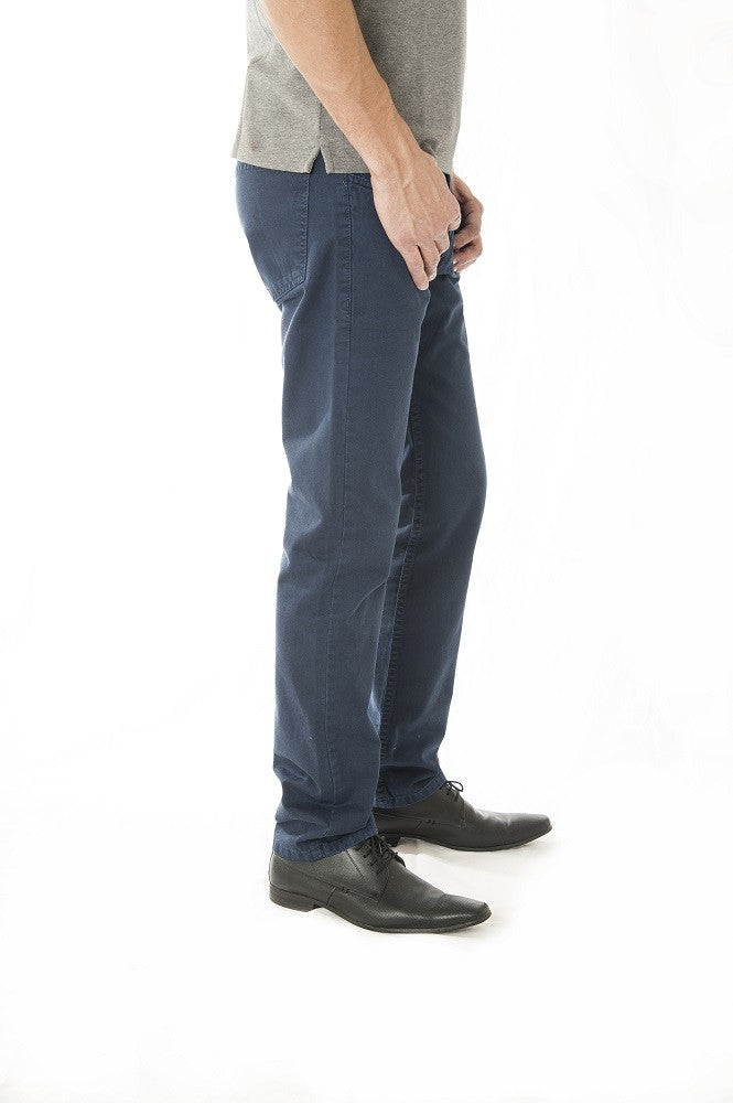 Pantalon Jeans Slim Fit Azul Marino Cod: 103-501